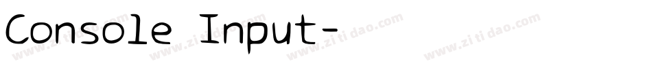 Console Input字体转换